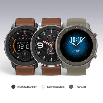 Versão Global Amazfit GTR 47mm Smart Watch 5ATM Novo Smartwatch Bateria de Longa Controle de Música Para o Android, IOS Telefone