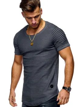 6486-homens de T-shirt de mangas curtas com gola redonda tendência de meia-manga extra grande maré maré t-shirt dos homens slim assentamento camisa de verão