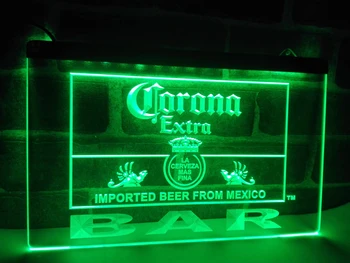 LA418 - Corona Bar de Cerveja Extra de Néon do DIODO emissor de Luz do Sinal de decoração de casa artesanato