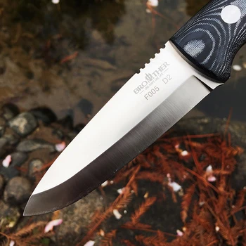 D2 I sobrevivência reta faca de Caça fixo faca de lâmina de faca tática, em linha reta faca de caça acampamento de sobrevivência ao ar livre
