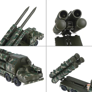 1:72 Exército s-300 mísseis, sistemas de radar de veículos militares montados modelo de carro de brinquedo