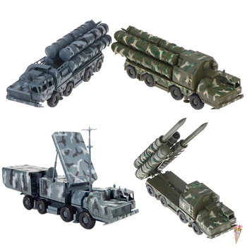 1:72 Exército s-300 mísseis, sistemas de radar de veículos militares montados modelo de carro de brinquedo