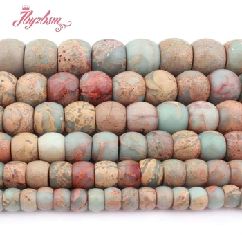 8x10.10x12.12x14.14x16mm Tambor ShouShan Grânulos de Pedra Natural, Pedra de Esferas Espaçador para DIY Mulheres confecção de bijuteria Colar Pulseira de 15
