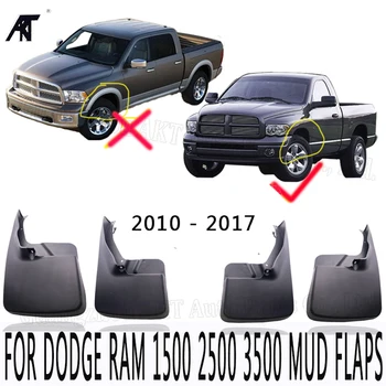 4PCS/set Preto para: Dodge Ram 1500 2500 3500 lama retalhos de 2009 a 2017 Nenhum Flare resguardo de Lama Retalhos
