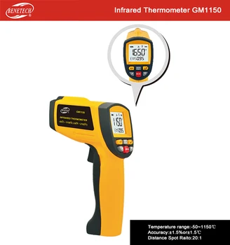 Digital Infravermelho Laser Termômetro Sem contato -50 ~ 1150C -58~2102F IR Temperatura de Arma de Instrumento LCD GM1150 benetech
