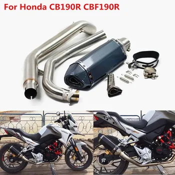 Para a Honda, CB190R CBF190R Motocicleta Deslizamento Completo No Silenciador de Escape Com Ak Meio de Ligação de Tubos Com Móveis DB Killer