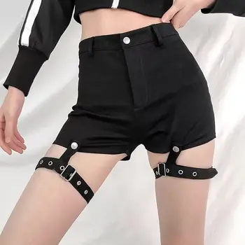 Kpop coreano Celebridade mesmo Slim Preto de cintura alta, shorts de mulheres coreano streetwear dança sexy shorts ocasionais do sexo feminino roupas de verão