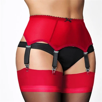 Mulheres Senhoras Sexy de Renda Coxa-Altos Meias, cinta-Liga Suspender G-string Tamanho Plus S-2XL