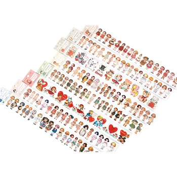 50pcs/1lot Washi Fitas de Mascaramento coleção de bonecas do armário Decorativo Adesivo Scrapbooking DIY de Papel Japonês Adesivos