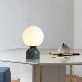Arte em mármore, lâmpada da tabela do Nórdicos moderno, simples quarto candeeiros de mesa de cabeceira da UE NOS AU plug reino UNIDO candeeiros de mesa para sala de estar