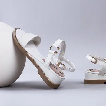 Mulheres Sandálias De Salto Alto 2020 Novas Couro Genuíno Moda Verão Fivela Fêmea Gladiador Sandálias Confortáveis Sapatos De Mulher
