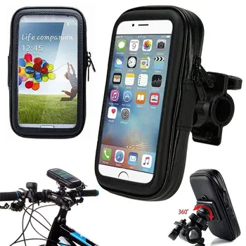 Impermeável Motocicleta de Telefone do Suporte de Bicicleta Móvel de Suporte de Bolsa para Samsung Nota 10 Mais S9 S8 Telemóvel de GPS Montagem de Stand Universal