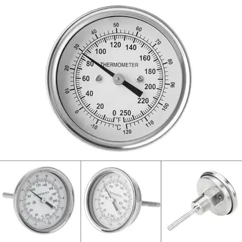 Cerveja Home Termômetro de Aço Inoxidável Celsius Fahrenheit Água de Destilação indicador da Temperatura do Bimetal de 1/2
