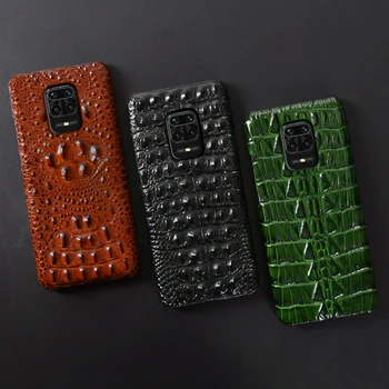 Couro Caso De Telefone Xiaomi Redmi Nota 9 8 7 6 5 K30 Mi 9 se 9T 10 Lite A3 Mistura 2s Max 3 Poco F1 X2 X3 F2 Pro Cabeça de Crocodilo