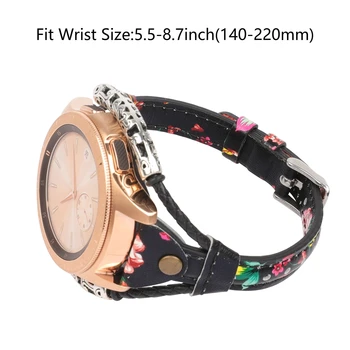 2020 Novas Mulheres pulseira de Couro para Samsung Galaxy Watch 42mm de Moda de Lazer Pulseira de Couro Genuíno para o Active 2 40mm 44mm