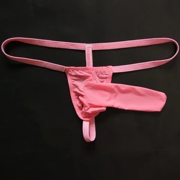 Masculino Mens de seda transparente sexy bolsa tangas g-strings pênis bainhas resumos de calcinha gay cueca jockstrpas lingerie erótica