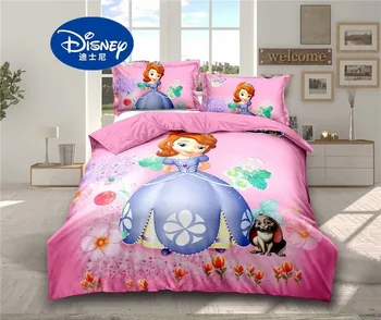 Dos desenhos animados de Disney Princesa sofia Crianças Meninas Conjunto de Cama de Capa de Edredão lençóis, fronhas Twin Single 2/3/4 Peças para 1,2 m de Cama