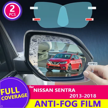 Para Nissan Sentra B17 2013 2016 2017 2018 Total de Capa Espelho Retrovisor Filme Anti-Nevoeiro Auto Espelho Adesivo de Carro Acessórios