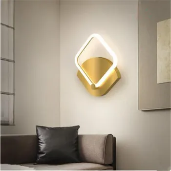 Moderno e Minimalista Lâmpadas de Parede da Sala de estar, Quarto de Cabeceira 10W AC96V-260V LED Candeeiro de ouro Lâmpada sduty Iluminação da sala decoração