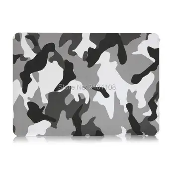 Camuflagem Fosco Emborrachado Hard Case Capa para Macbook Pro Air 13
