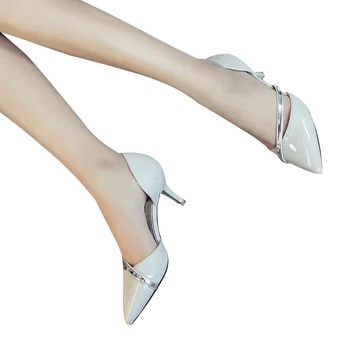 MOOLECOLE Presente de Aniversário Sexy Bombas de Senhoras Mulheres mais Recente Sandálias de Mulher-Dama do Vestido de Sapatos de Salto de 6,8 CM Tamanho EUR35-39 Modelo 70116