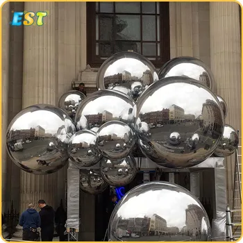 Inflável, Esfera do Espelho shopping lobby do hotel suspensão de noiva decoração de natal eléctrico de arco Eléctrico Bola Esfera globo