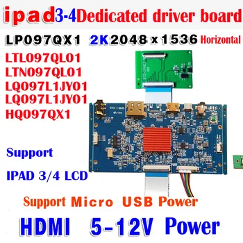 IPAD3-4 LCD-LP097QX1-SPAV Dedicado Driver de placa de 2K 2048*1536 HDMI Horizontal Ultra-fino estilo