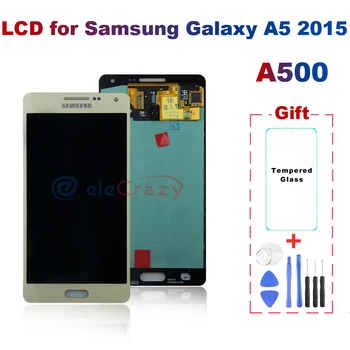 Original para Samsung Galaxy A5 A500 Display LCD A500F A500FU A500H A500M Digitador da Tela de Toque Substituição do conjunto de t