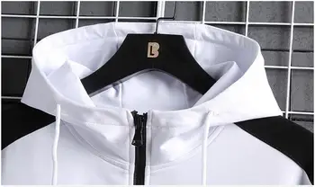 2020 Primavera Nova Moda de Rua Capuz Outono blusa de Moletom masculina Zip Cardigan CottonPlus Tamanho de Roupas