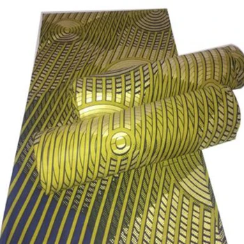 Nova Africano de Ouro de Cera de Tecido de material de algodão de Impressão de Alta Qualidade Ancara Cera Para Costura 6yards algodão com um design luxuoso