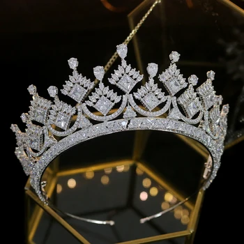 Luxo Coroa De Princesa Cocar Jóia Do Casamento Nupcial Coroa Acessórios, Jóias De Casamento Cocar Festa De Formatura Presente
