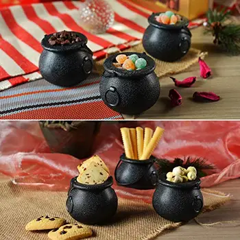 9pcs Vintage Snack-Jar Mini Bruxa Caldeirão Multi-propósito Novidade Doces Titular Pote com Alça para a Festa de Halloween Favores