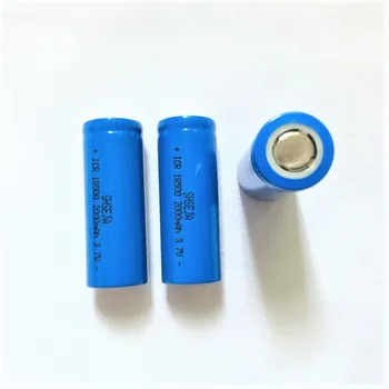 4Pcs/monte 18500 3.7 V Bateria de 2000mAh Bateria Recarregável