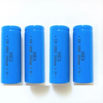 4Pcs/monte 18500 3.7 V Bateria de 2000mAh Bateria Recarregável