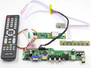 Controlador de Placa de Kit para LP133WX1-TLA1 TV+HDMI+VGA+AV+USB ecrã LCD LED de Controlador de Placa de