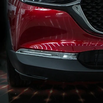 Para Mazda CX30 CX-30 2020 2021 Frontal e Traseira, Luz de Neblina Cobrir Guarnição Adesivo de pára-choques Traseiro, luz de Nevoeiro Quadro (Chrome)