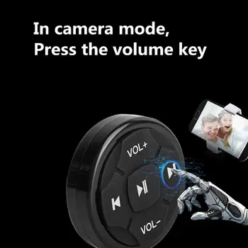 Universal Carro Volante sem Fio Bluetooth, Controle Remoto Botão de Mídia para o Telefone Móvel, Controlador de Kit para Viatura