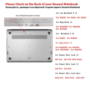 Para Huawei MateBook D14 D15/MateBook 13 14 /MateBook X Pro 13.9 2019 arte do Grafite Laptop Shell Anti-risco capa