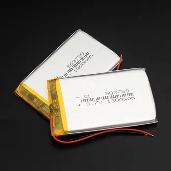 503759 li-ion Lipo células de Lítio Li-Po de Polímero de 3,7 V 1300mAh Bateria de Lipo de Substituição Para o orador de Bluetooth GPS PDA POS Câmara