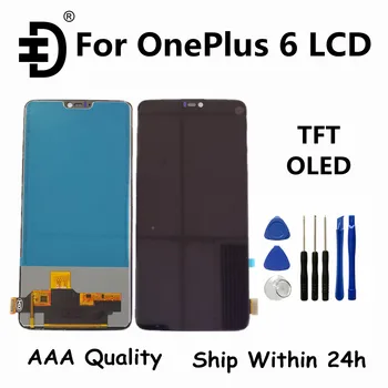 TFT, OLED Tela de LCD Para OnePlus 6 OnePlus6 Display LCD de Painel de Toque do conjunto do Digitador da Tela Para OnePlus 6T Substituição de monitor