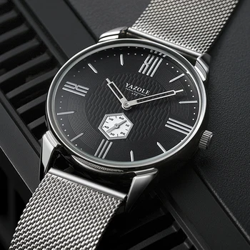 2020 Mens Relógios de Marca Top de Luxo Yazole Independente ponteiro de Segundos Pequeno criador de Homens Relógios de Pulso da Moda, Homens de Negócios Assistir