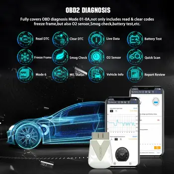 HUMZOR NexzScan OBDII Ferramenta de Diagnóstico do Carro de Bluetooth 4.3 Automotivo Leitor de Código OBD2