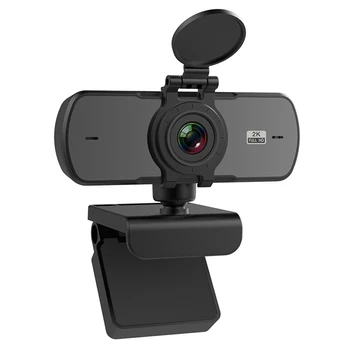 Willkey Webcam 2K Foco Automático USB, Full HD, Câmera Web Cam com Microfone para Laptop Mac do Computador de Vídeo de Streaming ao Vivo