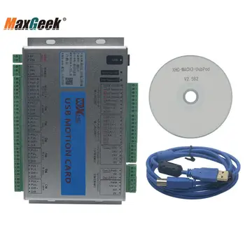 Maxgeek Atualização CNC Mach3 USB Maxgeek 3/4/6 Eixo Cartão de Controle de Movimento de Fuga, Placa de 2MHz Driver da Placa para a Máquina de Gravura do CNC
