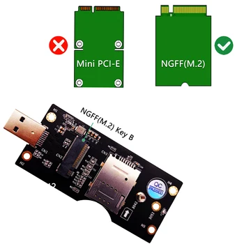NGFF M. 2 Chave B do USB 3.0 Adaptador de Cartão Conversor de Placa PC Desktop Adicionar no Cartão SIM Slot para 3G/4G/5G do Módulo de M. 2 para USB da Placa Riser