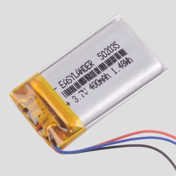 3 linhas de 400 mah 3.7 V 502035 Li Li-íon do polímero da bateria para o dvr GPS mp3 do carro dvr PR-452035 para Bose QC20 QuietComfort 20