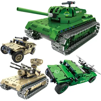 Técnica RC Controle de Uav Estrada de Batalha de Tanque de Veículo de Construção Blcoks Compatível SWAT WW2 segunda Guerra Militar, Armas, Tijolos de Crianças Meninos Brinquedos