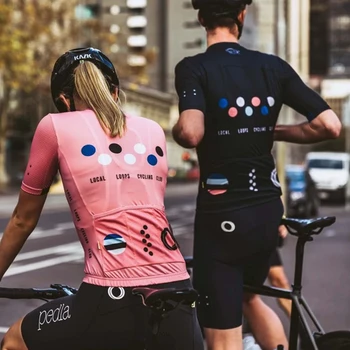 Equipe de ciclismo de atender as mulheres 2020 Ar de malha de manga curta ciclo jersey e 9D almofada de gel shorts Respirável bicicleta vestuário