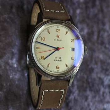 1963-Piloto Mens Watch Relógio Mecânico dos Homens ETA ST2130 Movimento Automático Militar Relógios de Homens Calendário Completo Retro 2020