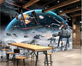 Beibehang Personalidade tridimensional pintura para interiores de papel de parede de choque céu planeta KTV Internet cafe tema de ferramentas de papel de parede